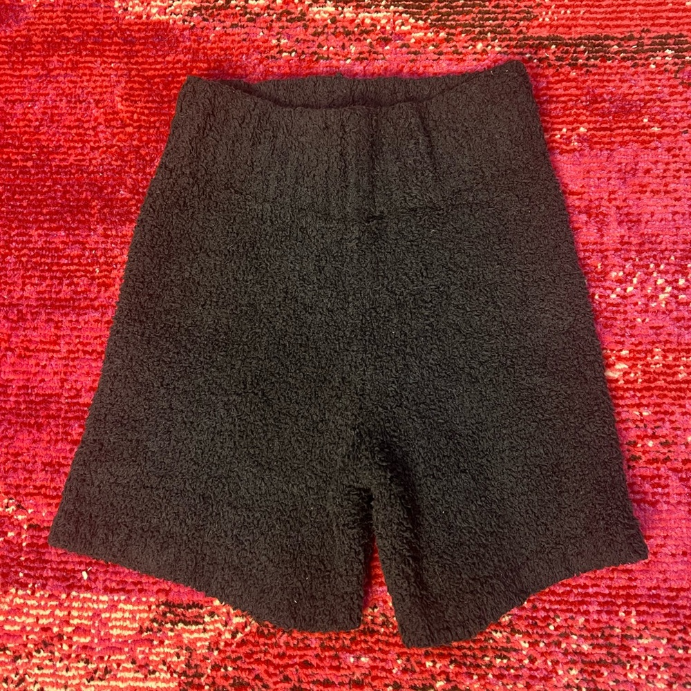 SKIMS Cozy Knit Shorts, ONXY, XXS-XS